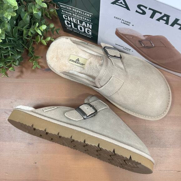 Staheekum Women's Chelan Memory Foam Slip On Clogs Beige Size 9 - Picture 3 of 6